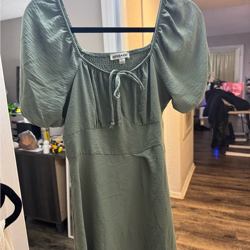 Sage Green Midi Dress